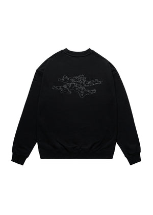 Hoodie de escalada GRAVA GH-AS01 algodón 500GSM vista trasera